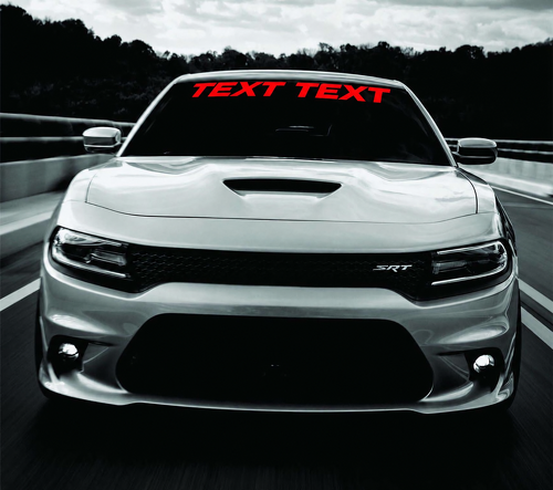 Scat Pack Style TEXT TEXT Banner — Autocollant vinyle (pare-brise) pour Dodge Charger