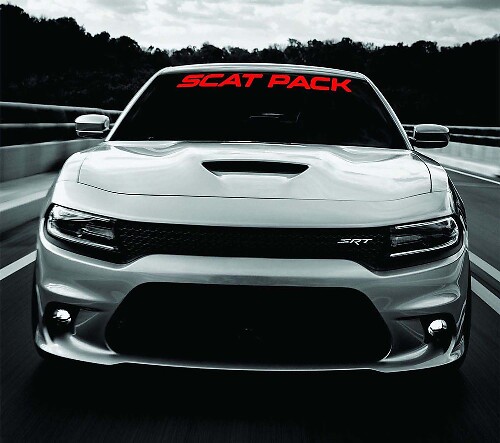 Autocollant vinyle decalque pare-brise Scat Pack pour Dodge Charger