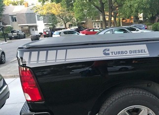 2 bandes de décalcomanie en vinyle pour camion Dodge Ram Cummins Turbo Diesel