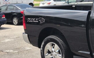 1500 Dodge Ram Hemi 2 décalcomanies en vinyle logo SRT Hellcat, autocollants, Mopar Rebel 5.7L