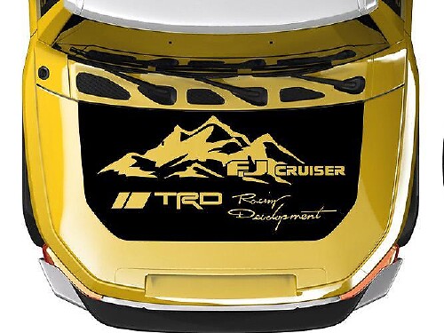 Autocollant en vinyle style montagne TRD pour capot Toyota FJ Cruiser