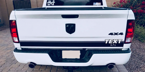 Autocollant bande de hayon personnalisé pour Dodge Ram 1500 2000–2018