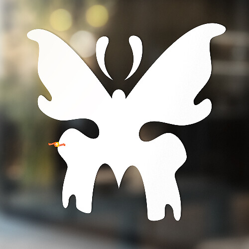 Autocollant Vinyle Universel Silhouette Papillon
