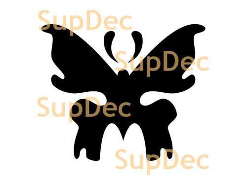 Autocollant mural en vinyle papillon pour fenêtre et salle de bains, autocollant #5
