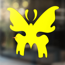 Autocollant Vinyle Universel Silhouette Papillon_4