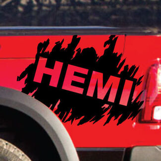 Hemi Dodge Ram Distressed Vinyl Decal Tailgate Truck SUV Véhicule Graphic Pickup