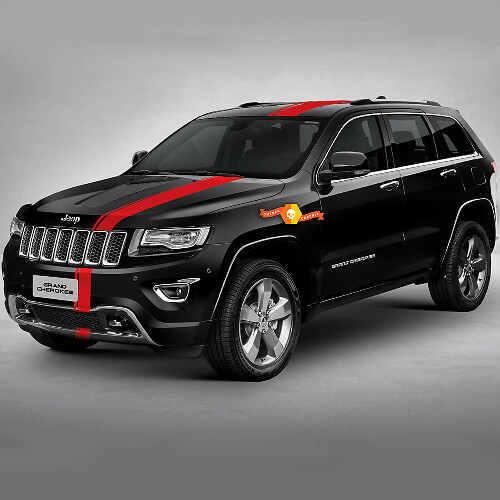 Kit de bandes rallye décalcomanies avec décalage de 6 pouces pour Jeep Grand Cherokee
