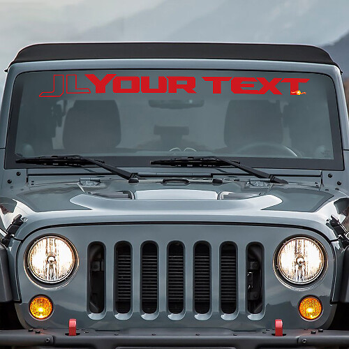Autocollant en vinyle à lettrage personnalisé pour pare-brise Jeep Wrangler