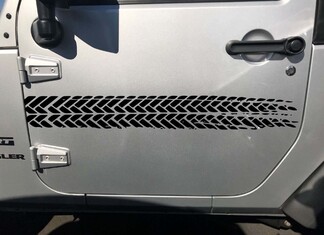 Autocollant de porte en vinyle avec traces de pneus, Jeep Suburban Silverado 4x4 hors route (2)
