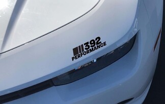 392 Autocollant de phare de performance Dodge Challenger Charger HEMI SRT Noir