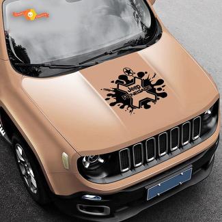 Jeep Renegade Logo Splash Army Star Grunge graphique vinyle autocollant autocollant capot côté