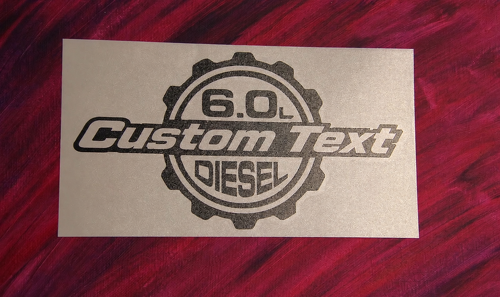 Autocollants Vinyle Diesel Gear Personnalisés 6.0L Lot de 2