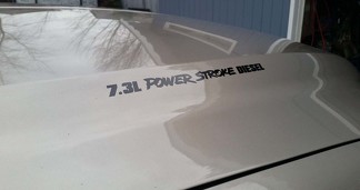 7.3L, 6.7L, 6.4L, 6.0L Powerstroke Diesel capot autocollant/autocollant Ford F250/F350