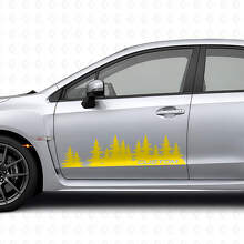 Kit de autocollants vinyle personnalisés Forest Style pour porte de Suba Impreza_5