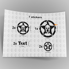7x Jeep Spartan STAR Stickers autocollants capot porte garde-boue TJ JK CJ YJ JL rubicon 3