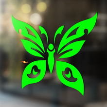 Autocollant Vinyle Universel Silhouette Papillon Style Tribal_3