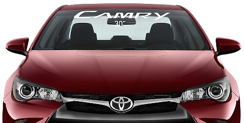 Autocollant en vinyle lettrage pare-brise pour Toyota Camry