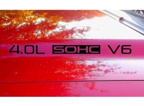 Autocollant vinyle capot V6 4.0L SOHC