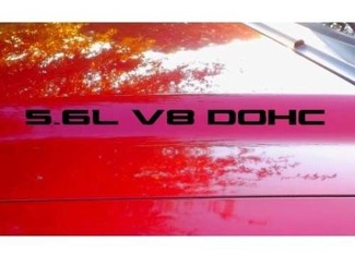 Autocollant de capot x2 5.6L V8 DOHC text sticker
