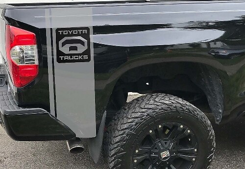 Kit de décalcomanies en vinyle à bandes verticales pour les côtés de benne de Toyota Tacoma Tundra
