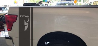 2 décalcomanies latérales en vinyle pour camion rayures graphiques Nissan Titan 5.6 logo nismo sport