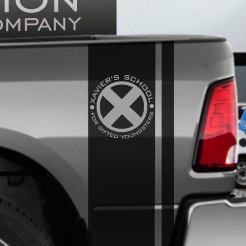 Hemi Dodge Ram RT Vinyl Side Stripes X-Men Xavier School logo Comics super-héros