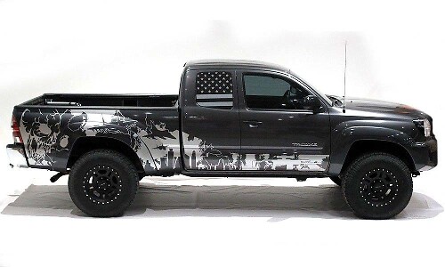 Kit d'autocollants vinyle War Zone latéraux pour Toyota Tacoma 2005-2012