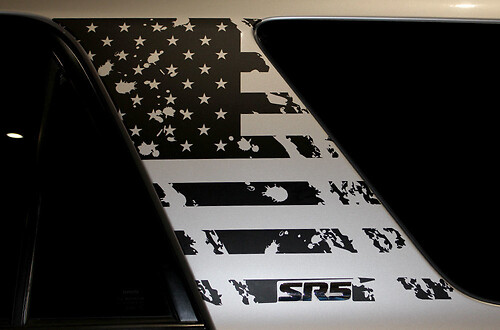 Autocollant vinyle décalcomanie drapeau USA usé pour pilier latéral Toyota 4Runner 2010-2017
