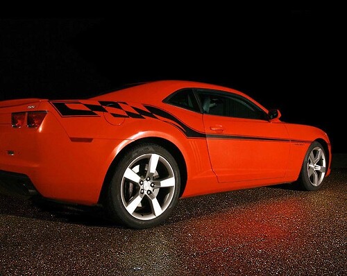 2010 2011 2012 2013 Chevrolet Camaro drapeau à damier côté carrosserie rayures autocollant autocollant
