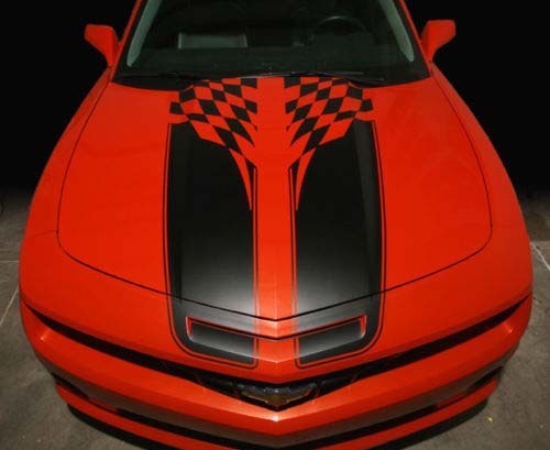 Kit de rayures de course de rallye avec drapeau à damier Chevy Camaro 2010 2013 2011 2012 SS RS
