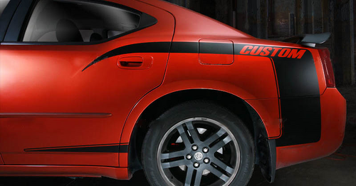 2006-2010 Dodge Charger DAYTONA Quarter Panneau arrière Côté C-Stripes kit Autocollants Décalcomanies
