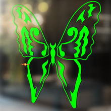 Autocollant Vinyle Universel Silhouette de Papillon Style Tribal_3