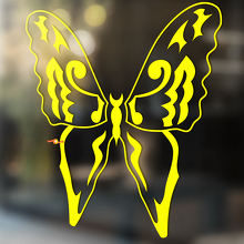 Autocollant Vinyle Universel Silhouette de Papillon Style Tribal_4