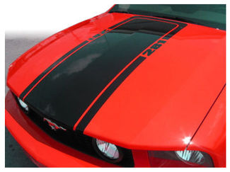 2005-2020 Ford Mustang Mach1 Hood Stripe Blackout Decal Retro 2006 2007 2008