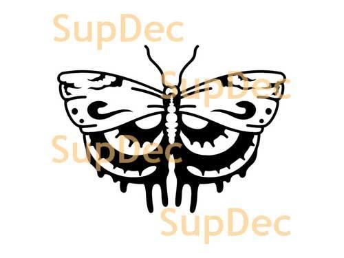 Autocollant mural en vinyle pour fenêtre de salle de bain motif papillon #15
