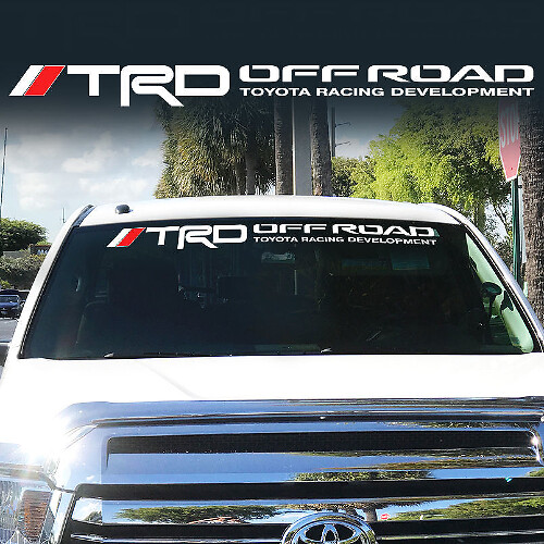 Autocollant bandeau pare-brise style TRD tout-terrain pour Toyota Tacoma Tundra