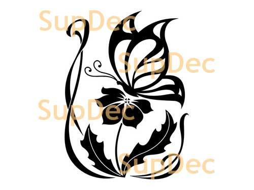 Autocollant mural en vinyle papillon pour fenêtre et salle de bains, autocollant #17
