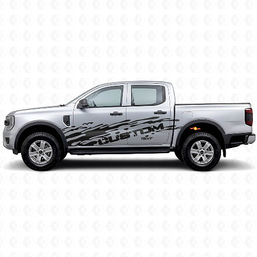 Kit d'autocollants vinyles latéraux éclaboussures de boue et texte personnalisé pour Musclecar Ranger