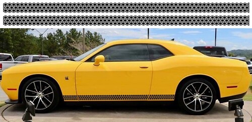 2X Dodge Challenger Scat Pack Rocker Panel Autocollants Stripe Vinyl Graphics -1 Scatpack
