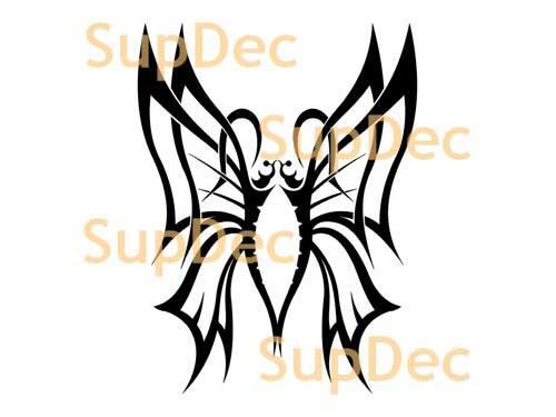 Autocollant mural en vinyle pour fenêtre de salle de bain avec motif de papillon #19
