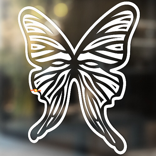 Autocollant Vinyle Universel Silhouette Contour Papillon