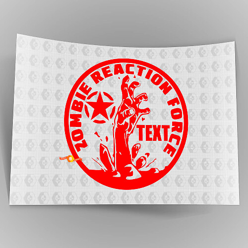 Autocollant en vinyle Zombie Reaction Force Military Star pour capot Jeep Wrangler_1