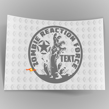 Paire d'autocollants latéraux de capot Jeep Decal Zombie Reaction Force Military Star JK JL 2