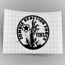 Autocollant en vinyle Zombie Reaction Force Military Star pour capot Jeep Wrangler_3