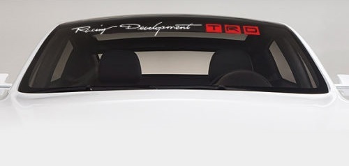 Autocollant en vinyle de pare-brise TRD Racing Development pour Toyota