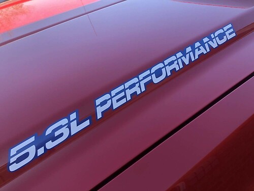 Autocollant vinyle de lettrage Performance 5.3L pour capot GMC Sierra