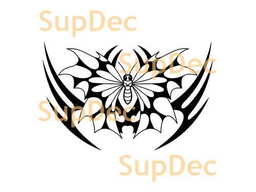 Autocollant mural en vinyle pour fenêtre de salle de bain motif papillon #26
