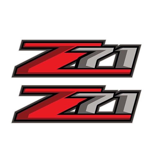 Ensemble de 2 : autocollant Z71 pour camionnette Chevrolet Silverado GMC Sierra 2017
