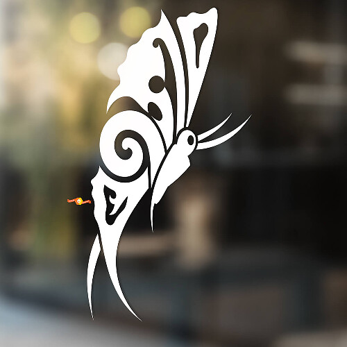 Autocollant en vinyle universel Papillon Tribal