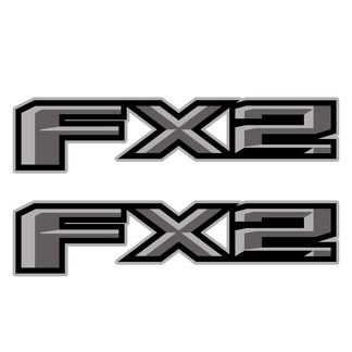 Lot de 2 : 2018 Ford F-150 FX2 tout-terrain en vinyle pour camionnette - Argent